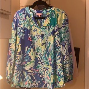 Lilly Pulitzer Silk Floral top Size S